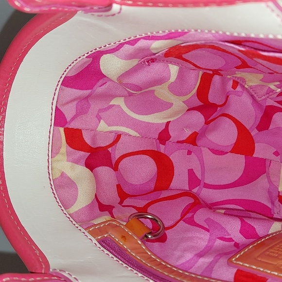 Coach Hand Woven Straw & Leather Small Tote Bag - Picture 13 of 13